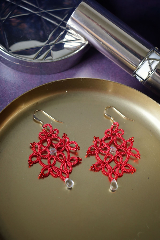 Boucles d'oreille en dentelle Capucine