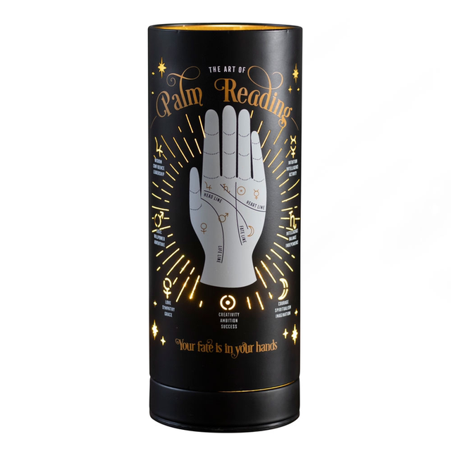 Palm Reading Aroma Touch Lamp – Black Fragrance Warmer | Discontinued Design – Sale Price 