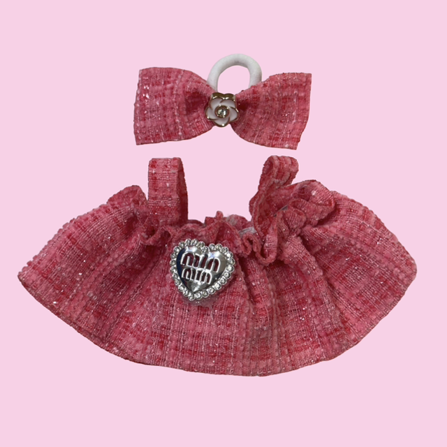 17cm Doll Costume（Fuscia Pink Princess Dress）