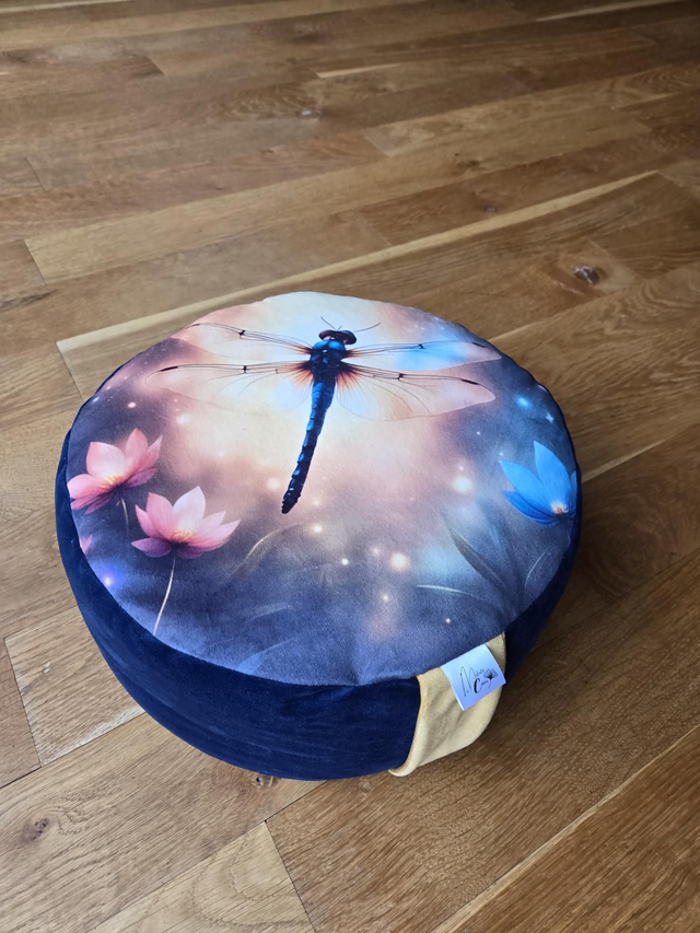Zafu sacré, coussin de méditation Libellule