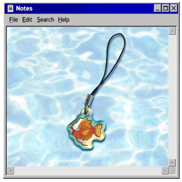 - Pokémon - Magikarp holo/glittery acrylic phone charm