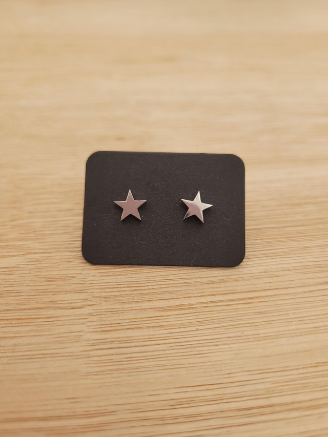 Stainless steel star stud earrings - SL-001