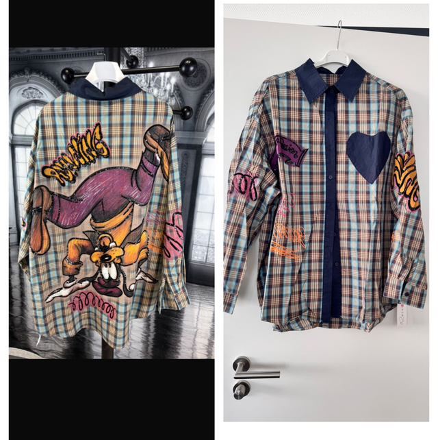 BU3 Bluse „KaroGoofy“ AA ca.68 L ca.76