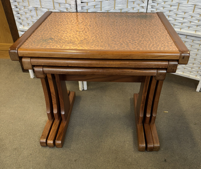 G-Plan Hammered Copper Nest Of Tables