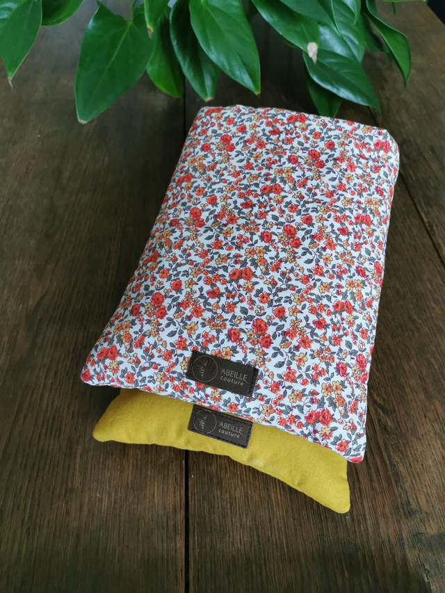 🌼 Pochette à livre - Liberty orange