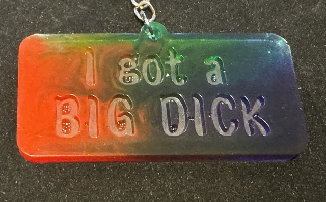 Just Rude! Resin Keyrings full of Dicks