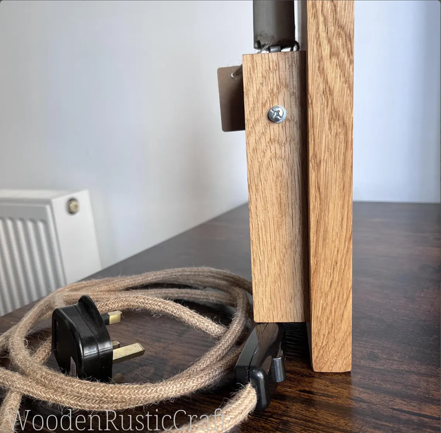Rectangular English Oak Wall Light