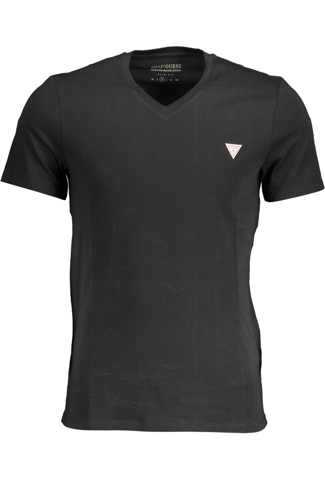 GUESS JEANS T-SHIRT MANICHE CORTE UOMO NERO