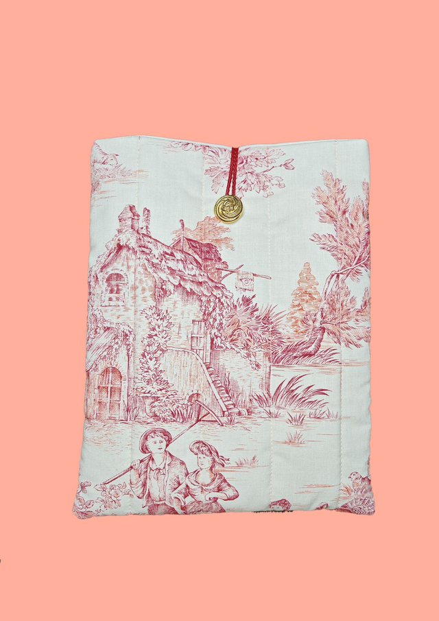 POCHETTE LIVRE "JOUY ROUGE" taille M