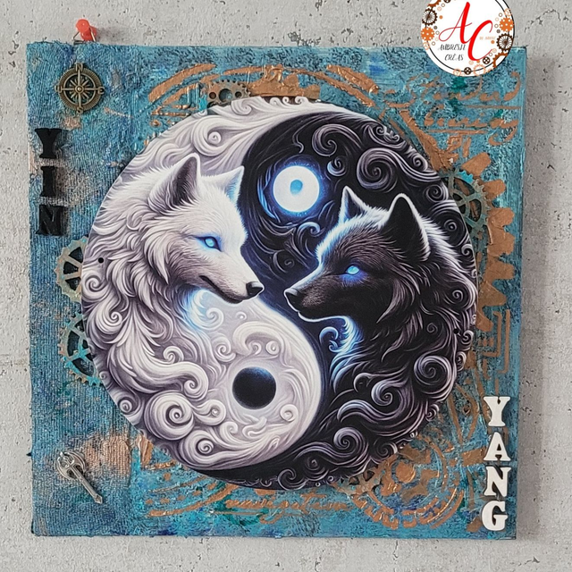  Cadre "Yin &amp; Yang" Steampunk 🖤