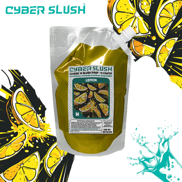 CyberSlush Lemon Syrup for Ninja® Slushi - Natural Flavour / Natural Sweetness - 1L