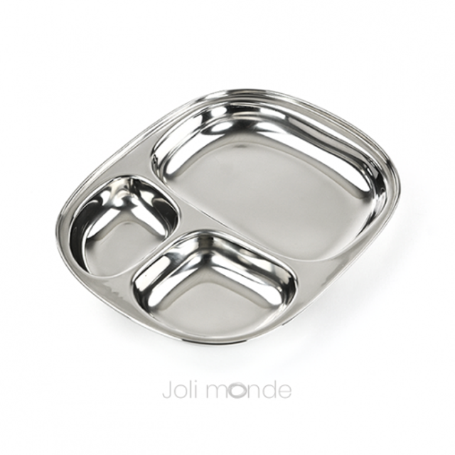 Assiette Plateau Inox 3 Parts - Jolimonde