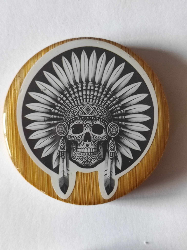 Décapsuleur Tête de mort style shaman magnétique frigo