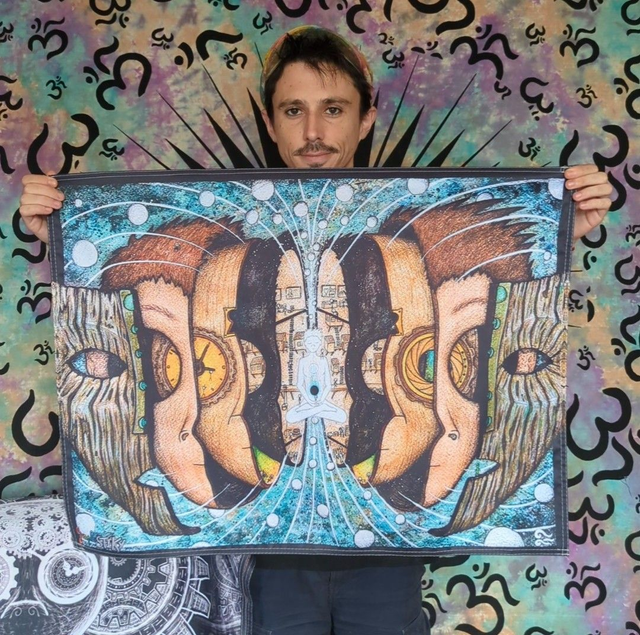 &quot;Inside the mask&quot; Tenture foramt 80x60cm