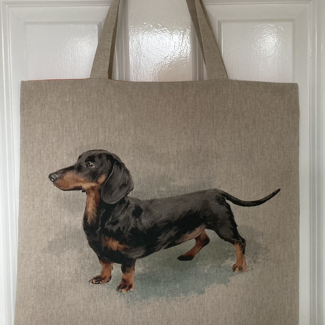 Lined Tote Bag (Dachshund)