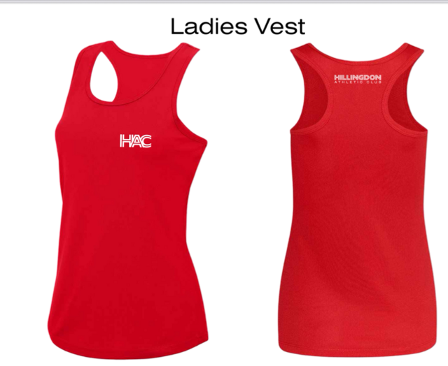 Ladies Red Training Vest