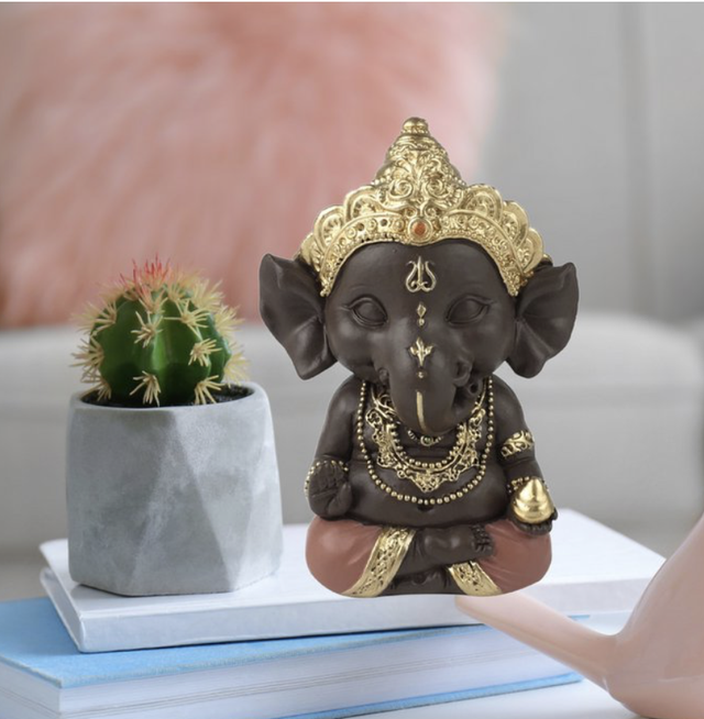 Statuette Ganesh 3 – Porte Bonheur - Décoration Zen et Feng Shui – Pour Créer une Ambiance Relaxante et Spirituelle – Idée Cadeau