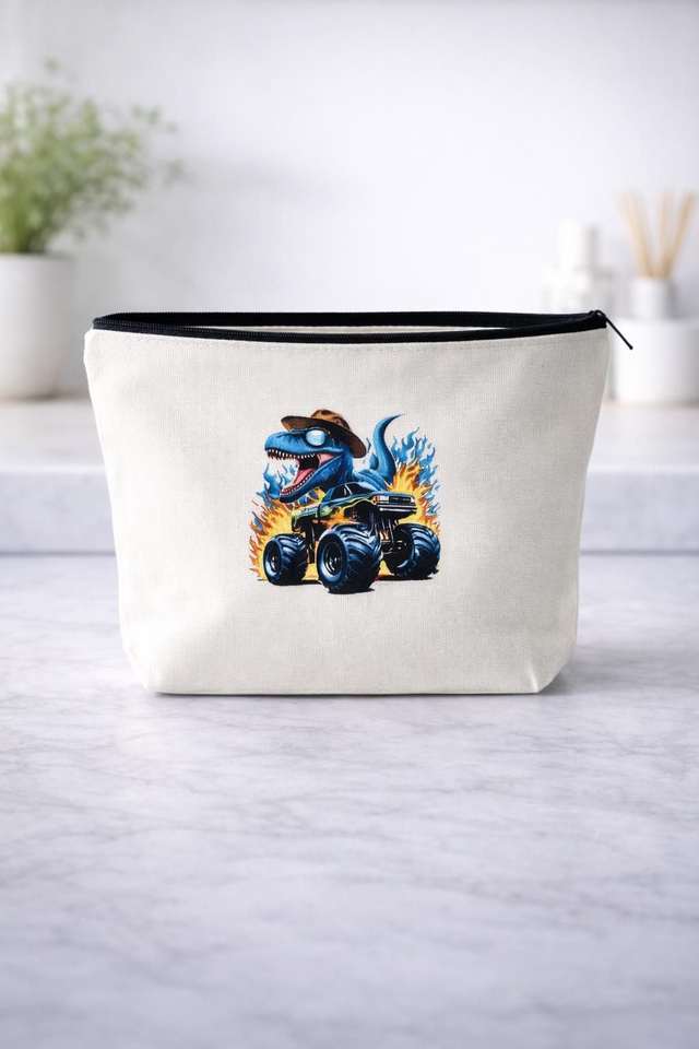 Trousse de toilette garçon – Dinosaure monster truck 