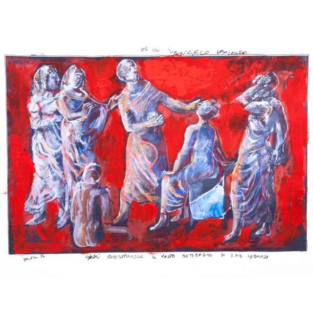 Gesù ricostruisce  il volto di una lebbrosa 