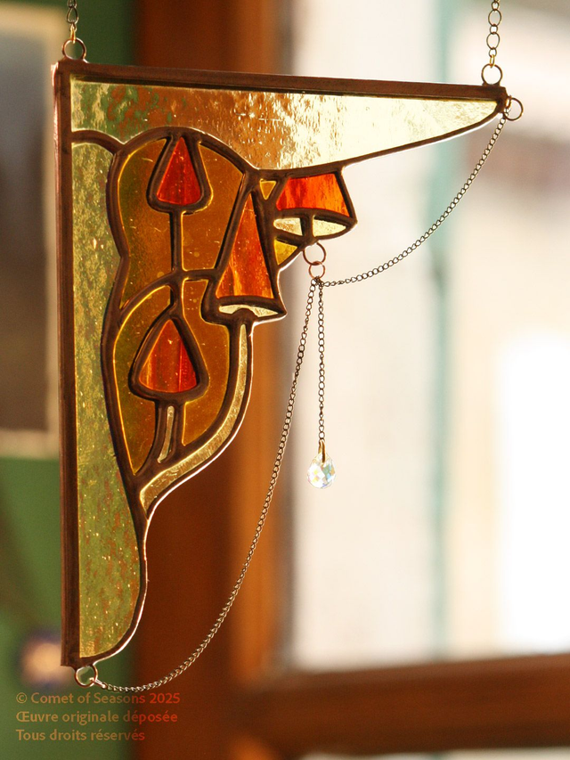 Angle champignon charmants gauche