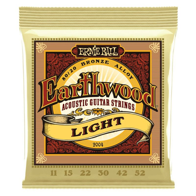 Ernie Ball 2004 Earthwood 80/20 Bronze Light Acoustic Guitar Strings -11