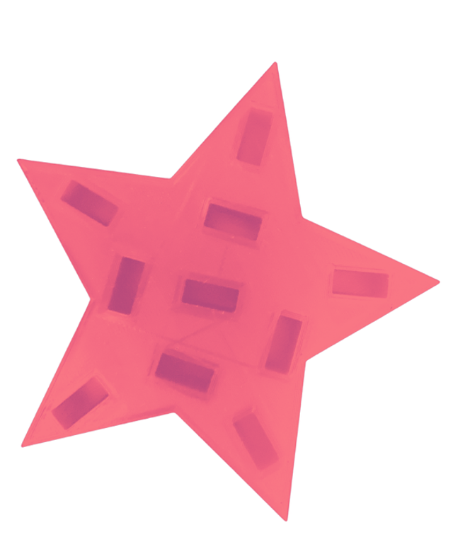 RED STAR SHAPED USB STORAGE HOLDER 