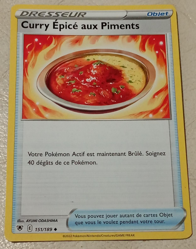 Carte pokémon curry épicé aux piments