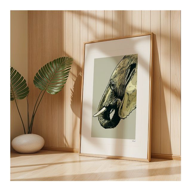 &#039;Elephant&#039; art print