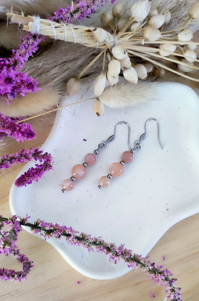 Boucles d'oreilles Pierre de soleil