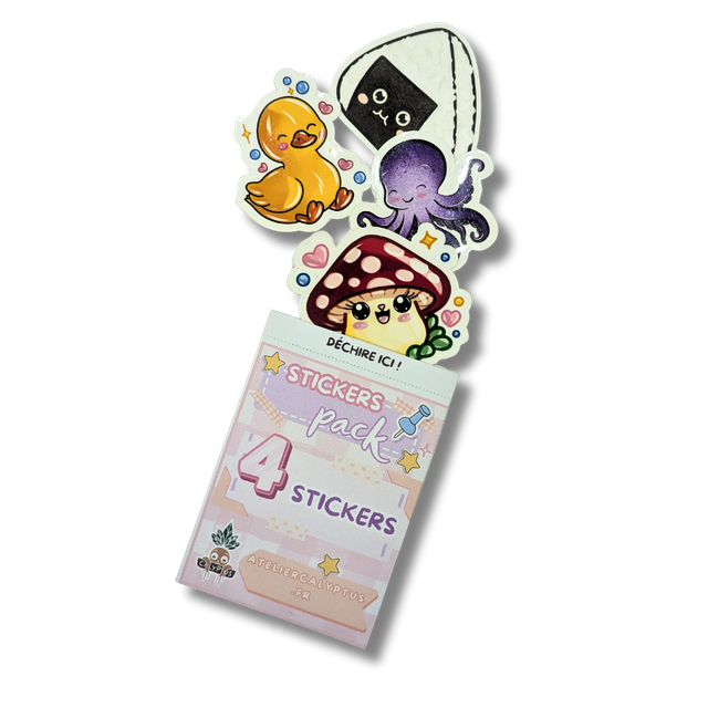 Pack de 4 stickers au choix