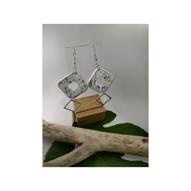 Collection les marbrés blancs losange 