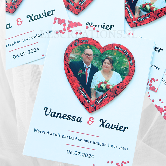 Magnet sur carte - Mariage