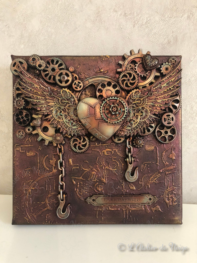 Tableau Cœur Mécanique Rouge