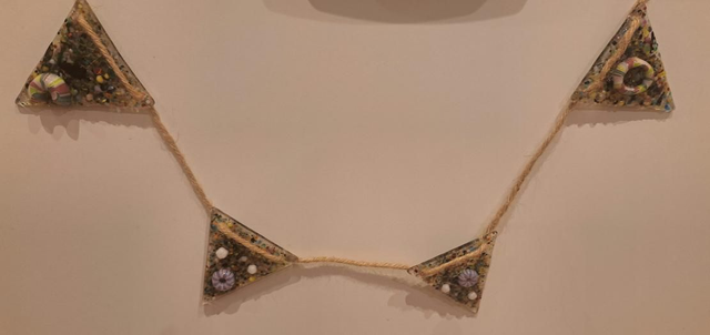 Rainbow frit and floral bunting 