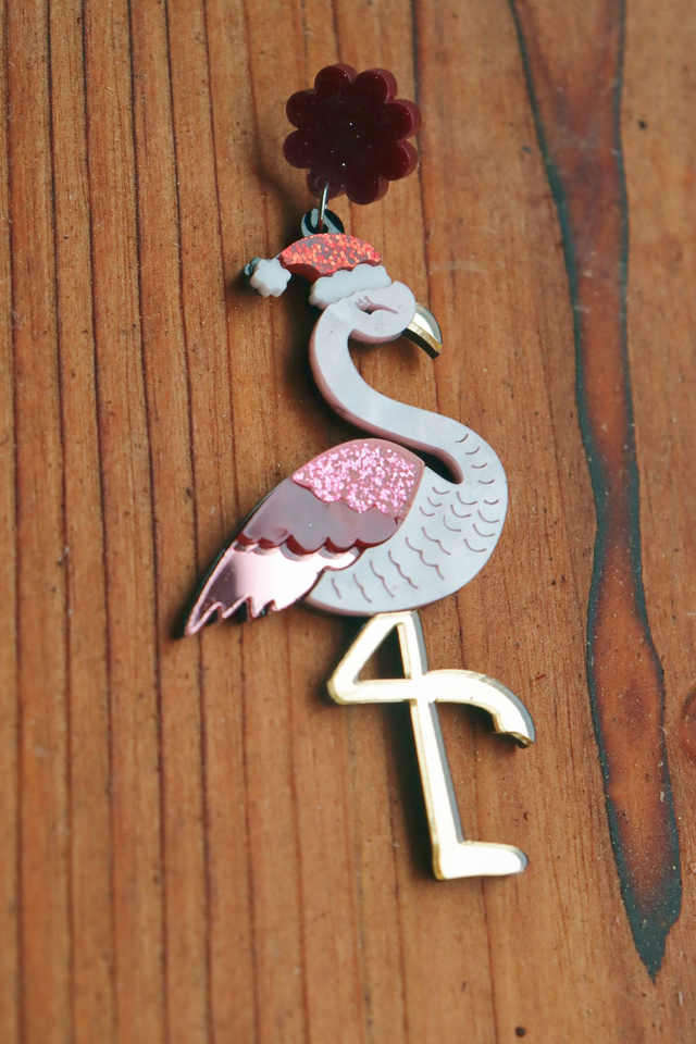 Boucles d'oreille • Flamingo