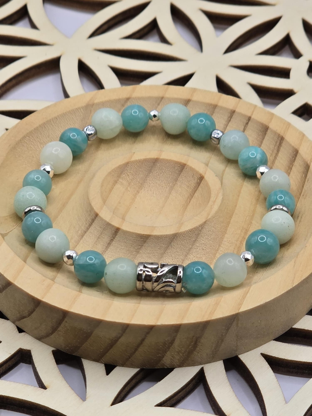 Bracelet Amazonite 0,8 cm