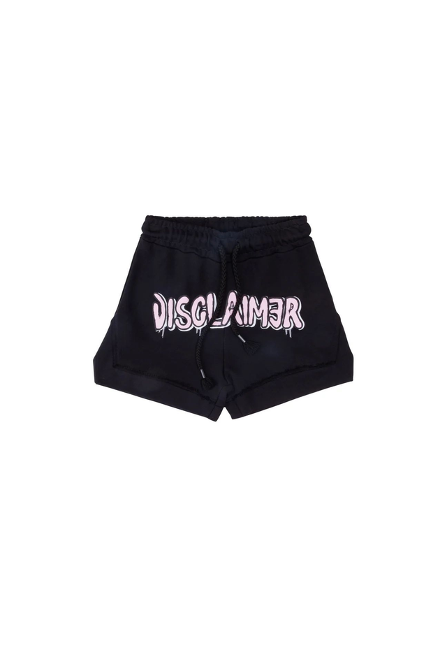99377410 - Disclaimer  Shorts in felpa con stampa scritta sul davanti