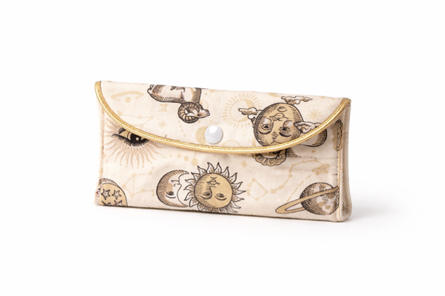 Pochette à lunettes nettoyante réversible modèle « Zodiaque »
