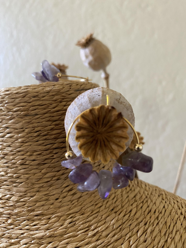 Boucles d'oreilles DINA - AMETHYSTE
