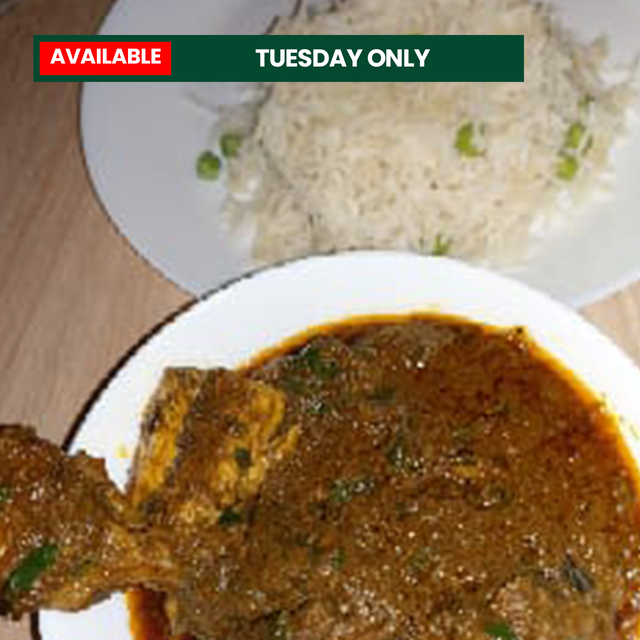 17. White rice &amp; banga stew - Available Tuesday only