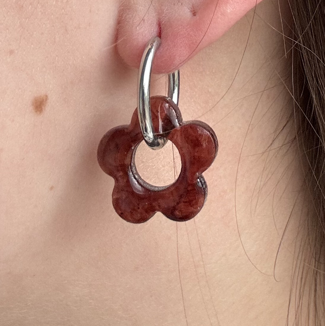 Pampilles interchangeables marron 