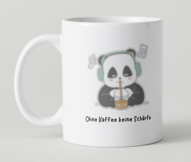 Ohne Kaffee keine Schärfe - Panda | Tasse