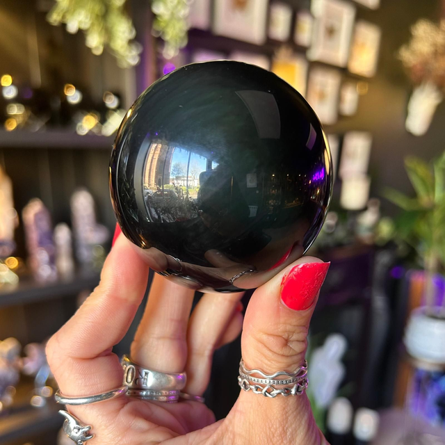 Rainbow Obsidian Sphere R31ND 