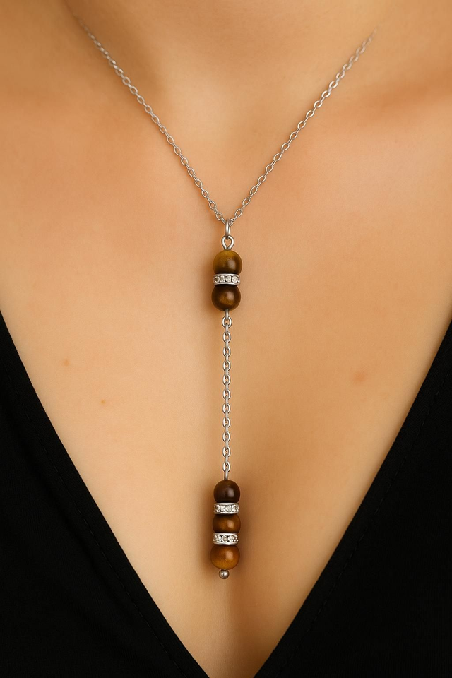 Collier Descente Œil De Tigre 