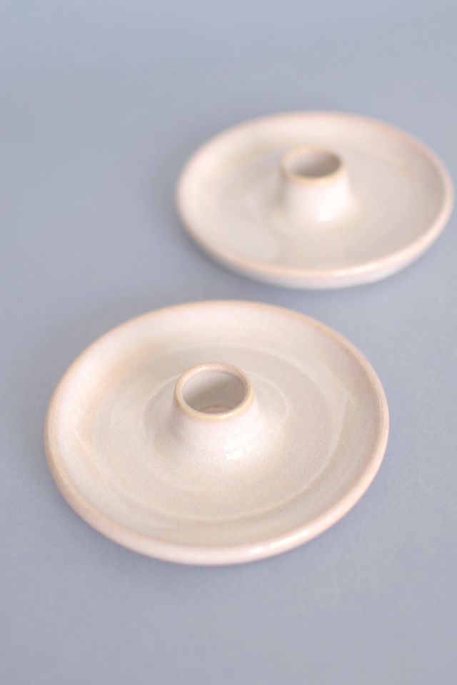Candle Holder in Shell Pink