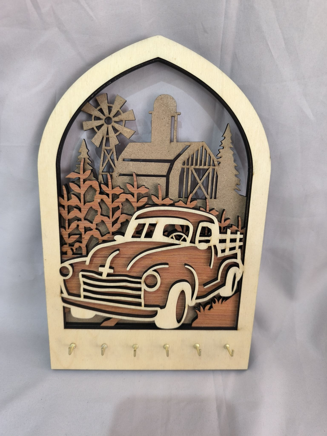 Porte clé mural "voiture"