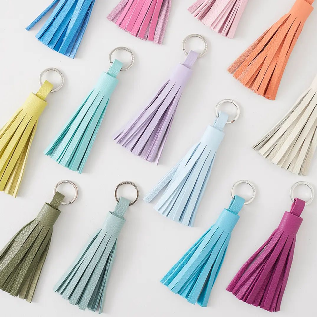 Leather Tassel Keychain