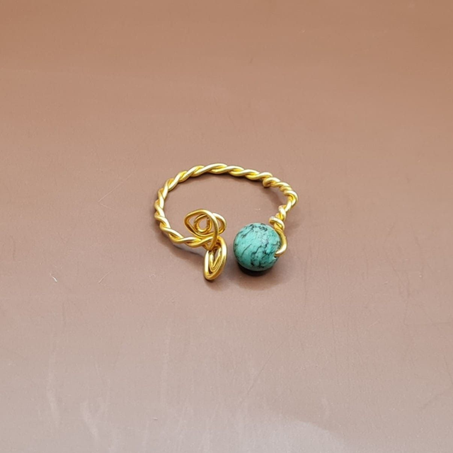 Bague ajustable Turquoise 59
