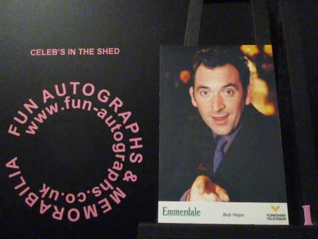 Anthony Audenshaw (Bob Hope) Original Emmerdale Yorkshire Tv Logo Cast Card (1)