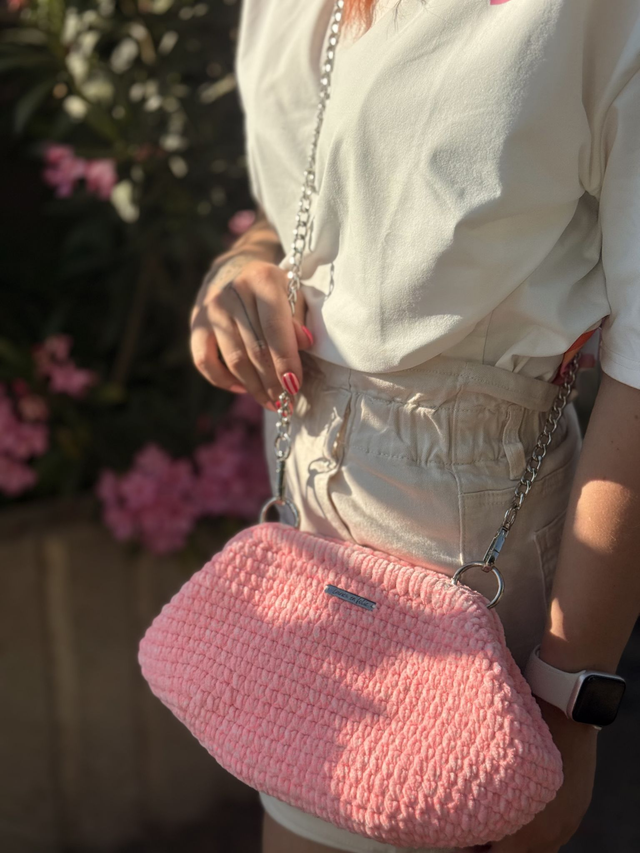 Sac Pochette Rose – Fait main en Haute-Savoie
